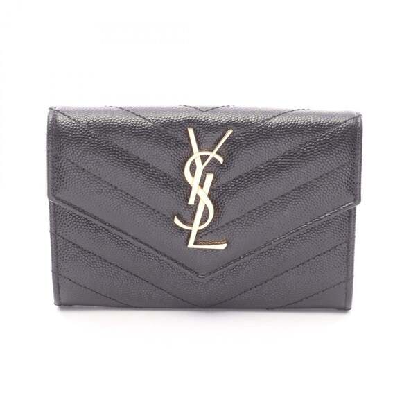Yves Saint Laurent Handbags - Saint Laurent Black Monogram Envelope Wallet